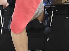Gay Master Worships Socks And Feet In Nylon See Through