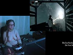 Naked Brunette with Big Natural Tits in Alan Wake Playthrough 10