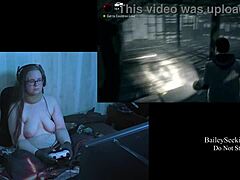 Naked Brunette with Big Natural Tits in Alan Wake Playthrough 10