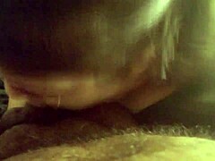 Wifey passionately gives sloppy deepthroat blowjob