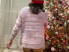 Check out Anna Maria's mature Latina Christmas special, part 2, with big tits and ass