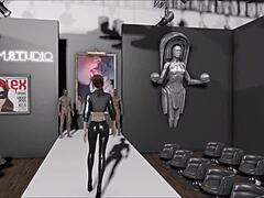 I can't stop watching this teen brunette in anime action. So wild!