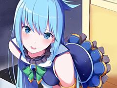 aqua tells you to jerk off to her assfucking instructions