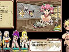 Anime Hentai Game with 4 Bitches in Dungeon Exploration