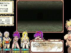 Anime Hentai Game with 4 Bitches in Dungeon Exploration