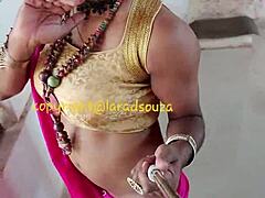Lara Dsouza, Indian transgender woman, in seductive saree video