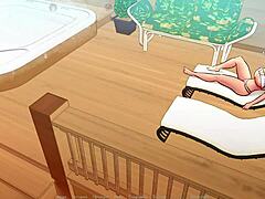 Confined with Goddesses Part 9 in Bath with Blowjob