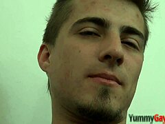 Gay Dude Solo Cock Stroking