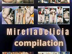 Mirella Delicia's best moments in a compilation featuring 9 videos, including squirting, striptease, and dildo play