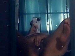 pussy reflection in mirror - kharma's seductive show-off. what's her secret?