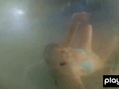 Talor Paige and GFs Get Naked for Pool Fun with Big Boobs