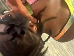 sexy slim girl sucking dick on office chair 😍