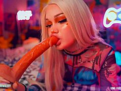 Little Cosplayer Fingers Herself On Webcam