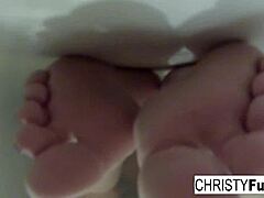 i'm watchin' christy mack in her sexy makeup room bath bts, her big tits and ass are amazin'