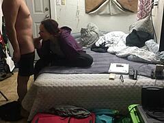 18 year old redhead miami slut gives passionate bj