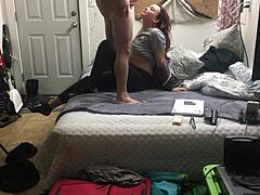 18 year old redhead miami slut gives passionate bj