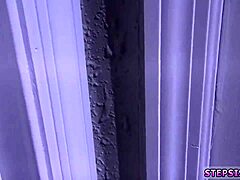 Teen step sis gives blowjob in hotel room