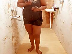 myanmar sexy milf bathing in shower, so relaxing