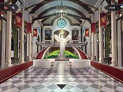 Blonde nurse slut seduces patient in college gameplay part 3