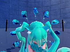 Blue K Nights in Cat Fate Cosplay with Miku Girls