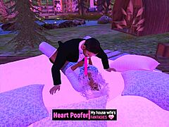 a warm cartoon moment in cold weather