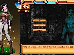 Raven's quest part 4 with big tits teen creampie in anime hentai style. 😏