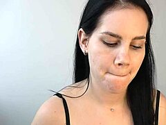 Experience the POV of being devoured by a huge amateur with luscious black hair and a naughty mouth