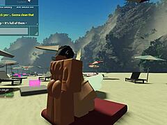 roblox condo 2, sucking huge cock on beach, wanna join?