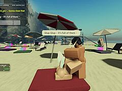 roblox condo 2, sucking huge cock on beach, wanna join?