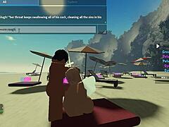 roblox condo 2, sucking huge cock on beach, wanna join?