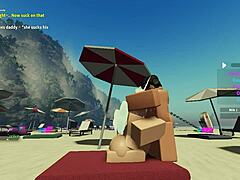 roblox condo 2, sucking huge cock on beach, wanna join?