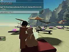 roblox condo 2, sucking huge cock on beach, wanna join?
