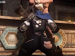 Skyrim Blonde Demon Gets Fucked Hard!