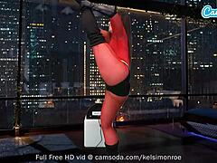 kelsi monroe’s big ass elastigirl cosplay on sybian