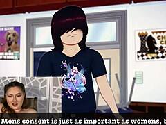 Cartoon gangbang with cum swallowing action, wow!