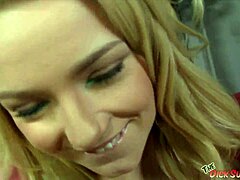 Petite Blonde Slut Carmen Callaway Sucks Big Cock Deepthroat In Pov Shaved Pussy Scene