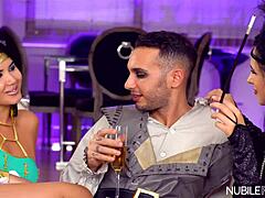 Alyssa Bounty and Lady D in teen party.