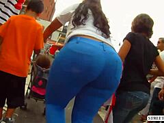 Beautiful Brunette MILF Walks Excitingly In The Street