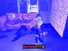 Uptown girl turns downtown lover in wild cartoon bang!