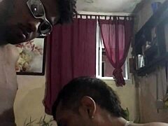 muleque da quebrada gets bareback blowjob in public gloryhole