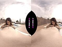 young latina neighbor wants to fuck outdoors in vr?