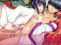 Trap shrine scene with Yui and Mishiro gets steamy.