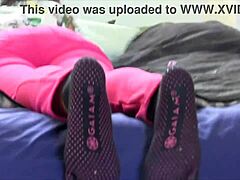 Toe Socks Turn Her On, Wanna See Her Hot Bedroom Fetish Play?