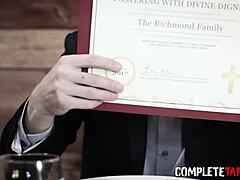 Taboo Teen In Threesome Blowjob?