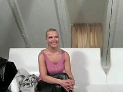 Fake agent fucks horny teen on sofa 😈