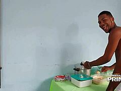 i'm at this churrasco with lots of hot latinas, and morango rj and alerquina are getting on joao's dick, the naughty one.