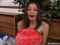 His Cock Stiffens at the Sight of Her Pink Pussy