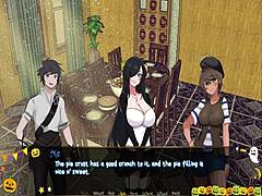 horror mansion episode 1 features footjob under desk in anime hentai game