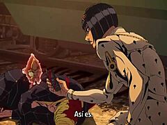 Old school anime fetish: Golden Wind and Jojo's characters in erotic spin