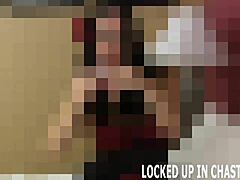 Your dick is locked in chastity for good, buddy. No escape from my toys and femdom control, so just deal with it!